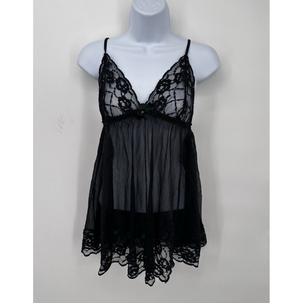 Vintage Frederick's of Hollywood Mesh Lingerie OPEN BUST Bombshell PEEK A boo M‎